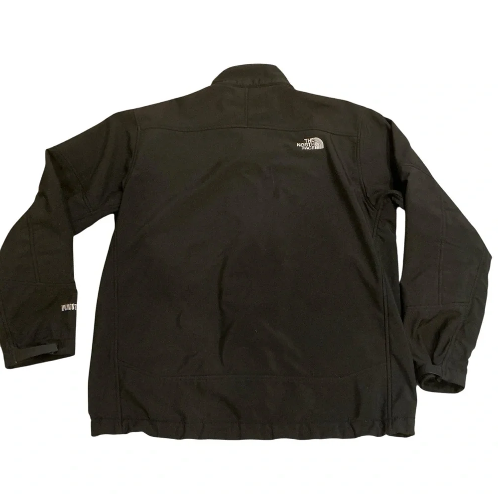 The north face windstopper soft shell jacket men’s black size XL zipper front